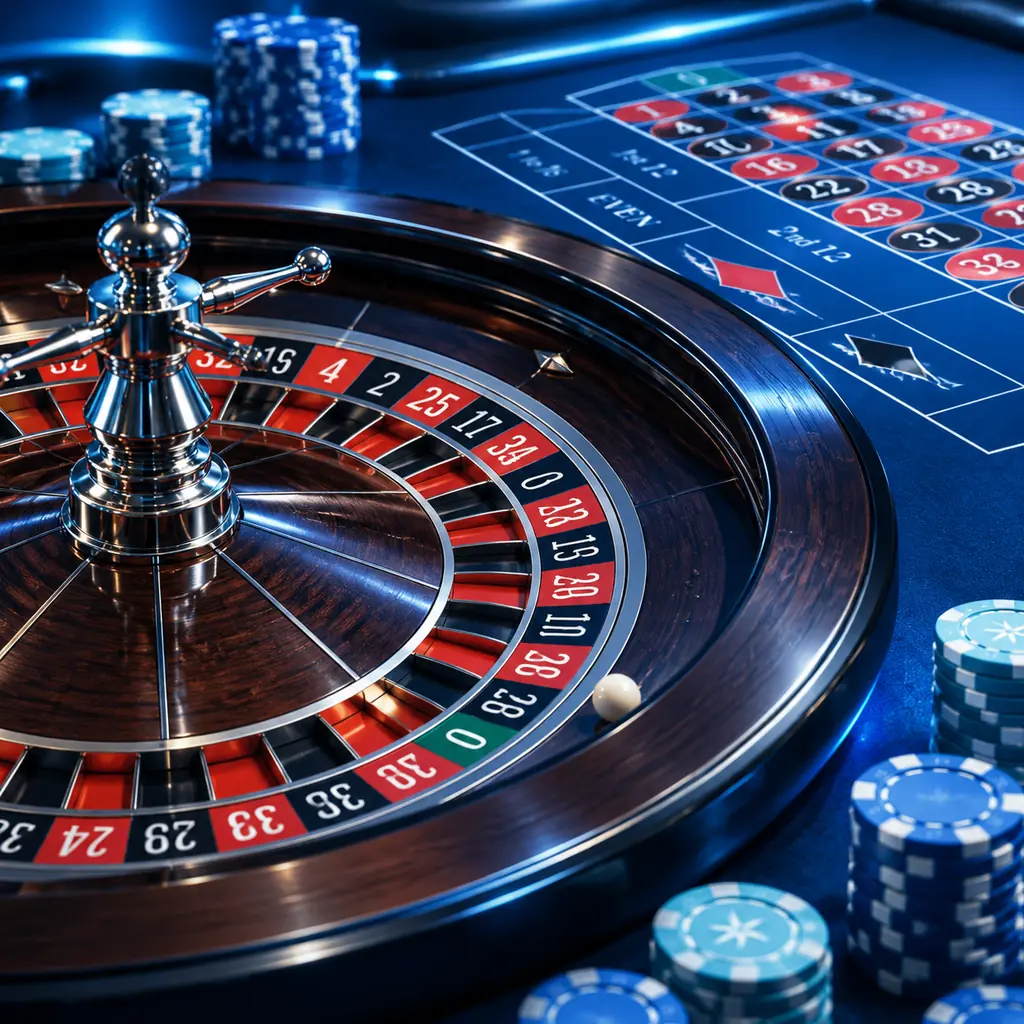 Roda roulette nol tunggal dan tata letak angka di kasino